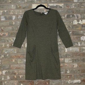 3/4 Sleeve Olive Dress